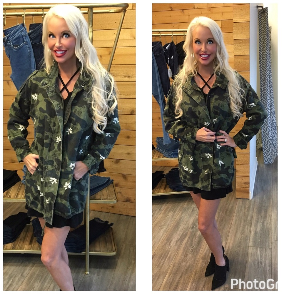 ❤️LAST 1! JACKET/CAMOUFLAGE FLORAL PRINT! - Picture 4 of 8
